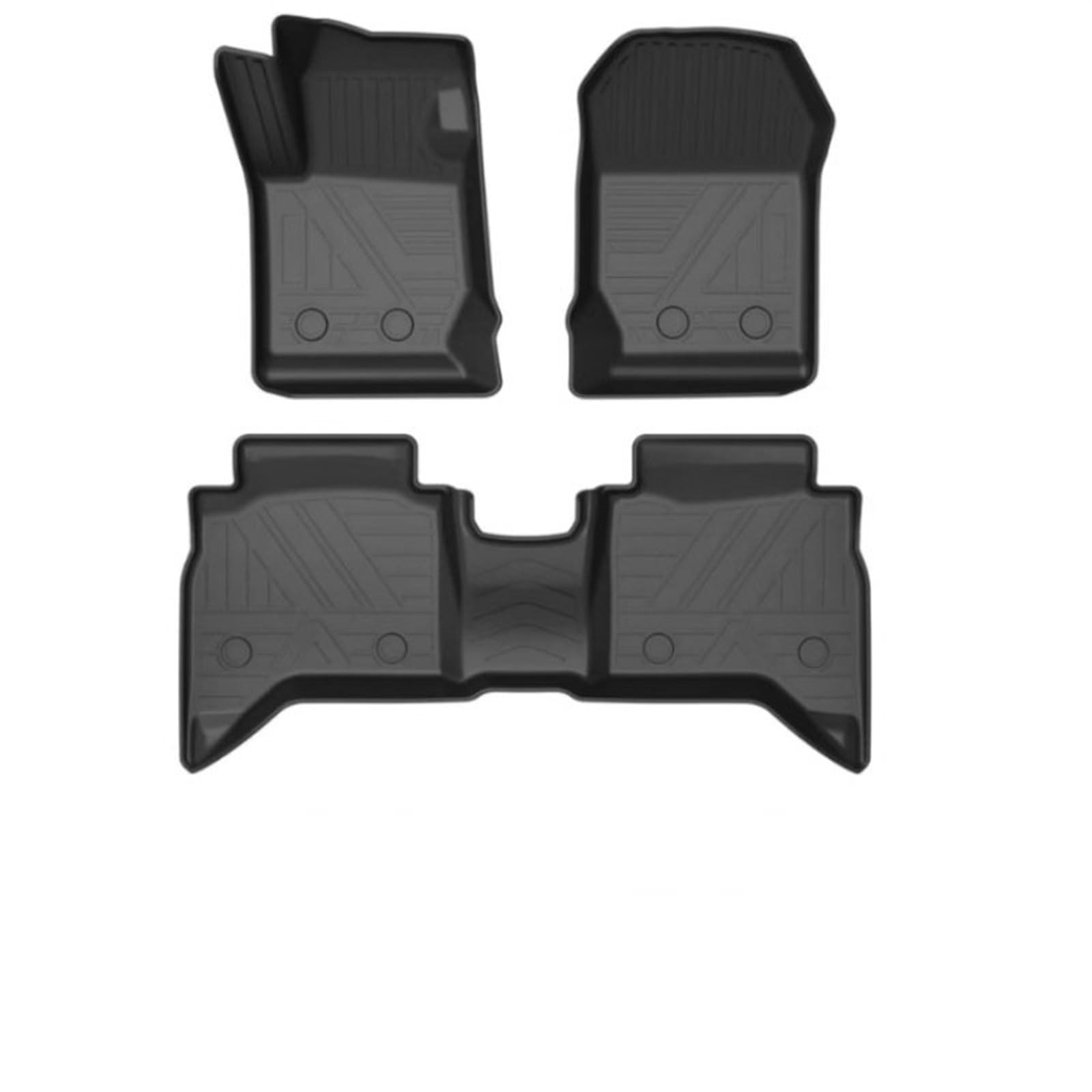 Van-Fußmatten Auto-Kofferraummatten Cargo Liner Matte Wasserdicht Anti-Rutsch-Fußpolster Für GWM Für POER Für Cannon Ute P Serie 2019 2020 2021 2022 Automatten-Set(LHD Style A) von NingRuiBhd