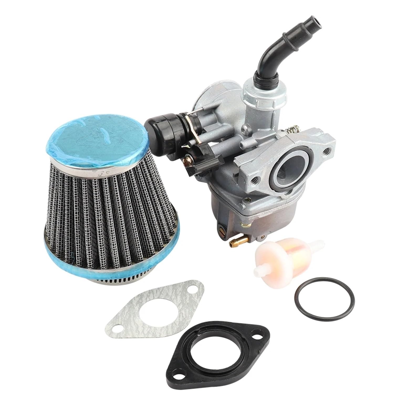 Vergaser Motorradvergaser Für PZ19, 19 Mm Vergaser Mit Luftfilter, Vergaser Für 50 70 90 110 125 Cc, ATV, Quad, 4 Wheeler, Dirt Bike, Motorrad Ersatz Vergaser(PZ19 Kit) von NingRuiBhd