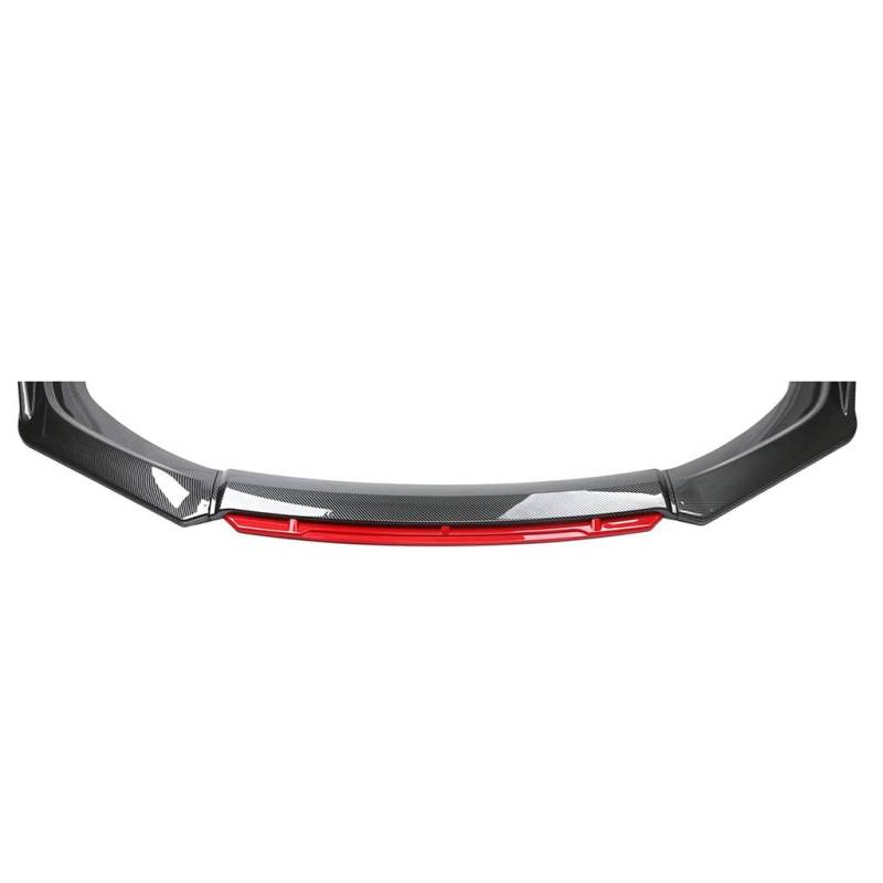 Auto Frontspoiler für AAA,Frontlippe Spoiler Frontspoiler Spoilerlippe Frontstoßstange Lippe Stoßfängerlippe Lip Spoiler Kinn Frontstoßstangenlippe,C-Carbon Fiber Red von Ninisup