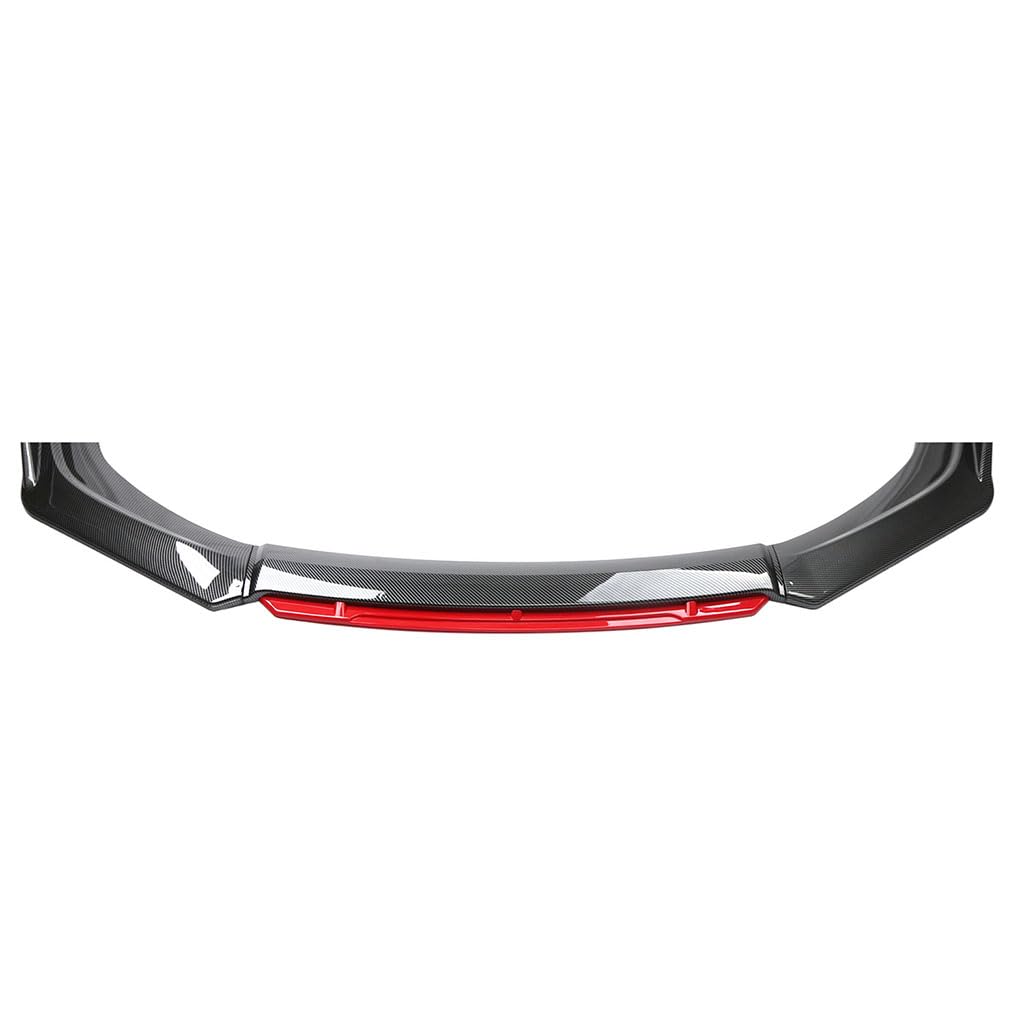 Auto Frontspoiler für BYD F6,Frontlippe Spoiler Frontspoiler Spoilerlippe Frontstoßstange Lippe Stoßfängerlippe Lip Spoiler Kinn Frontstoßstangenlippe,C-Carbon Fiber Red von Ninisup