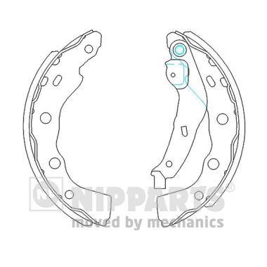 Bremsbackensatz Hinterachse Nipparts J3505034 von Nipparts