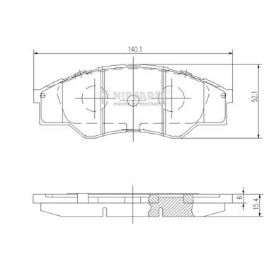 Bremsbelagsatz, Scheibenbremse Vorderachse Nipparts N3602137 von Nipparts