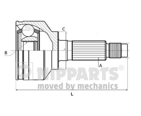 Gelenksatz, Antriebswelle radseitig Nipparts J2825002 von Nipparts