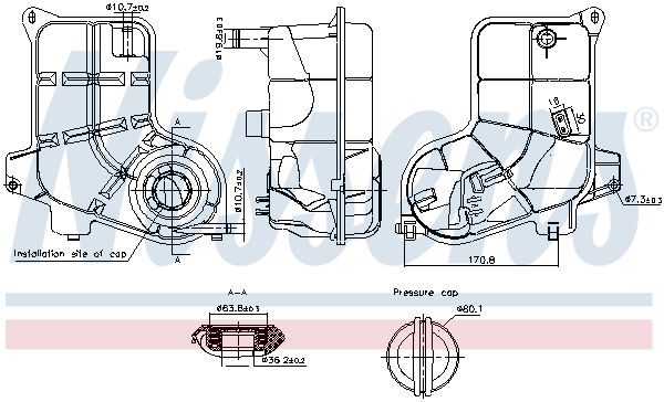 Ausgleichsbehälter, Kühlmittel Nissens 996291 von Nissens