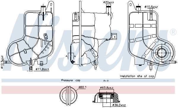 Ausgleichsbehälter, Kühlmittel Nissens 996292 von Nissens