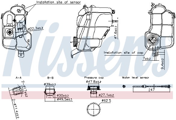 Ausgleichsbehälter, Kühlmittel Nissens 996294 von Nissens