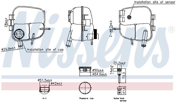 Ausgleichsbehälter, Kühlmittel Nissens 996303 von Nissens