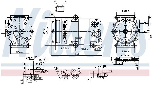 Kompressor, Klimaanlage Nissens 890588 von Nissens