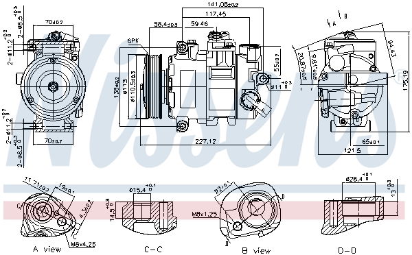 Kompressor, Klimaanlage Nissens 890757 von Nissens