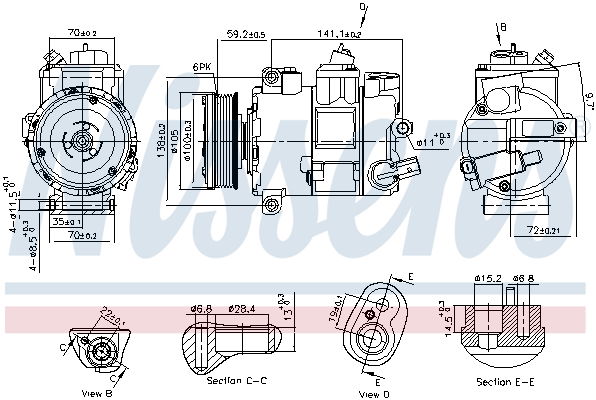 Kompressor, Klimaanlage Nissens 890773 von Nissens