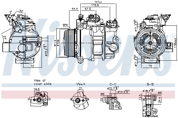 Kompressor, Klimaanlage Nissens 890793 von Nissens