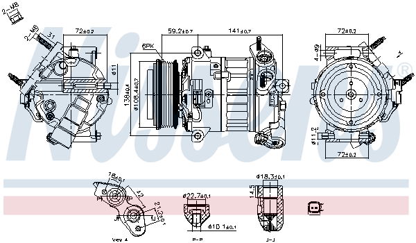 Kompressor, Klimaanlage Nissens 890796 von Nissens