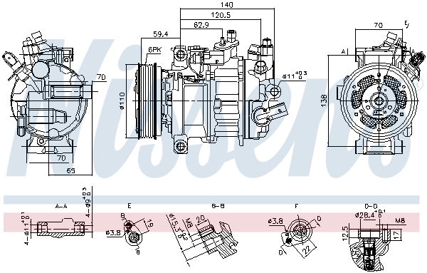 Kompressor, Klimaanlage Nissens 890944 von Nissens