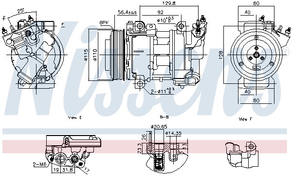 Kompressor, Klimaanlage Nissens 891016 von Nissens