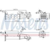 Kühler, Abgasrückführung NISSENS 989451 von Nissens