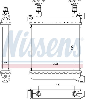 Kühler, Motorkühlung Nissens 60862 von Nissens