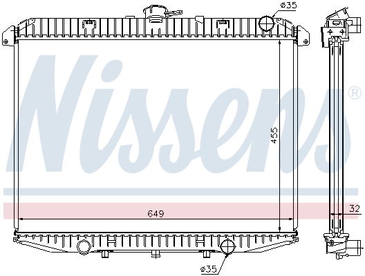 Kühler, Motorkühlung Nissens 62070A von Nissens