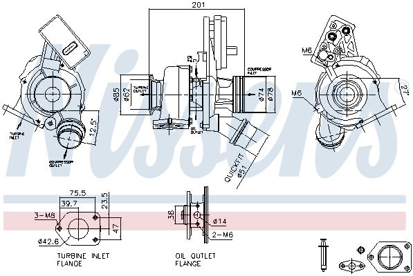 Lader, Aufladung Nissens 93519 von Nissens