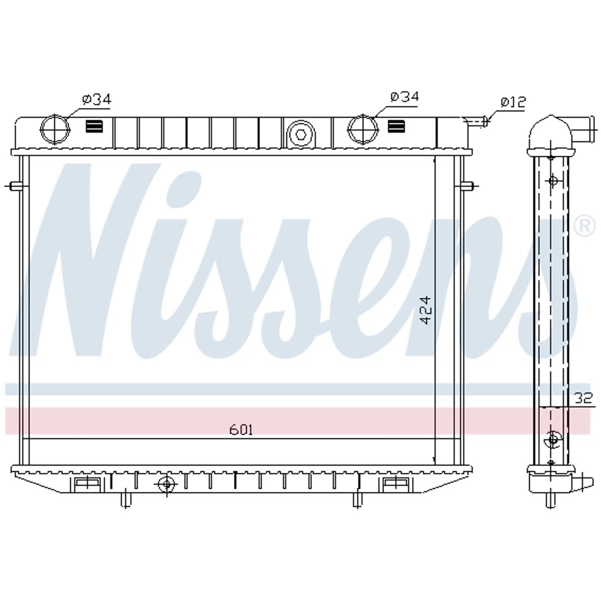 NISSENS 63244 Kühler, Motorkühlung von Nissens