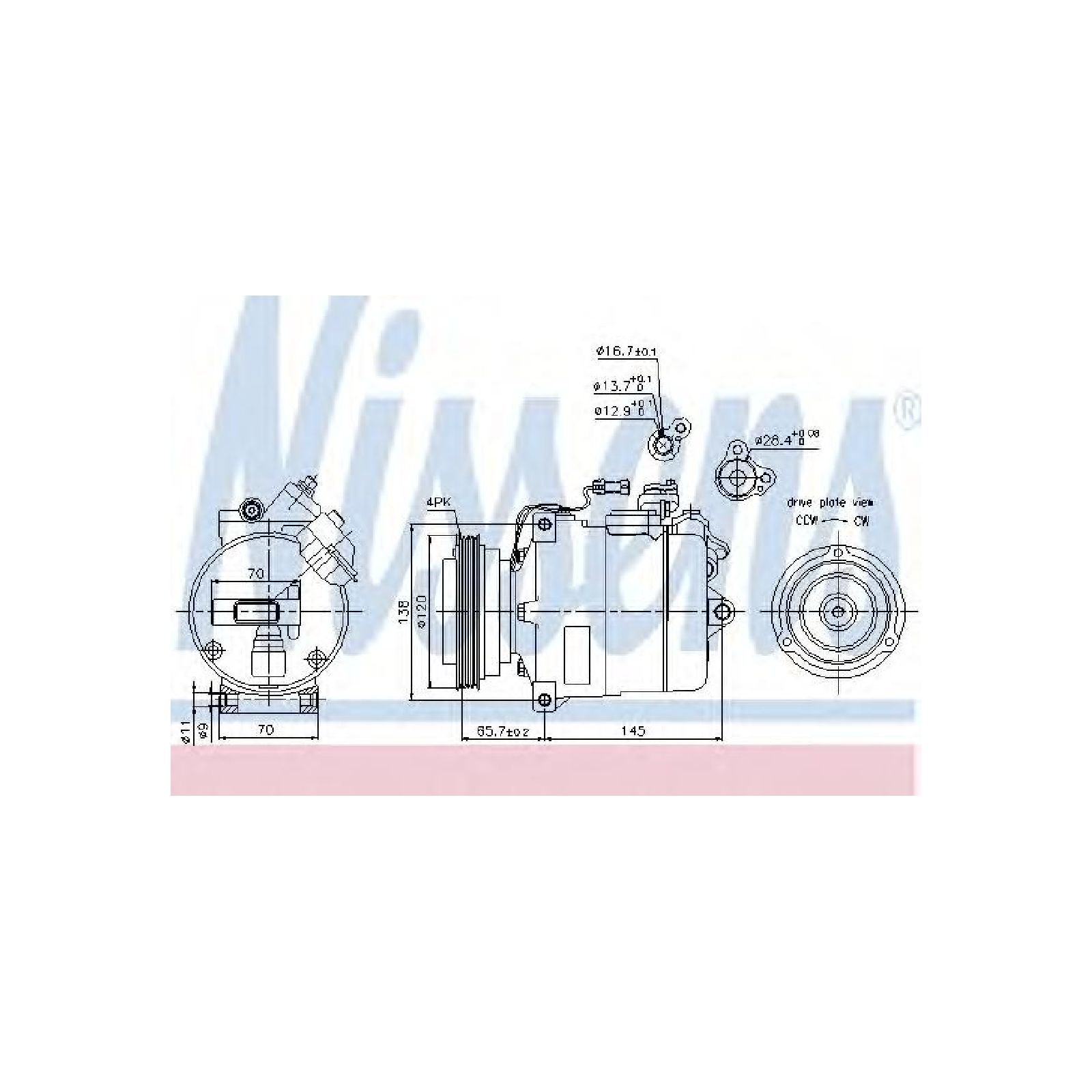 NISSENS 89027 Kompressor, Klimaanlage von Nissens