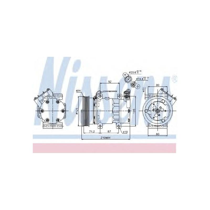 NISSENS 89064 Kompressor, Klimaanlage von Nissens