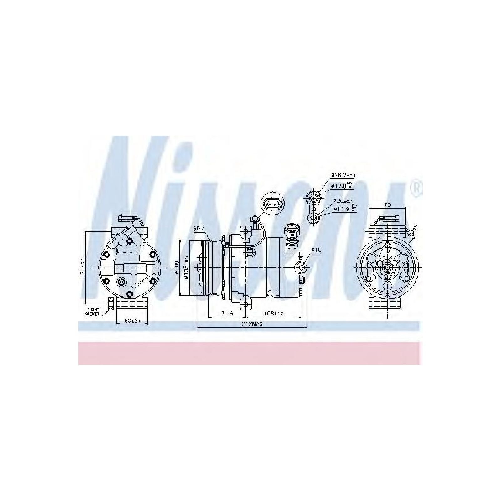 NISSENS 89196 Kompressor, Klimaanlage von Nissens