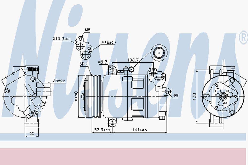 NISSENS 89307 Kompressor, Klimaanlage von Nissens