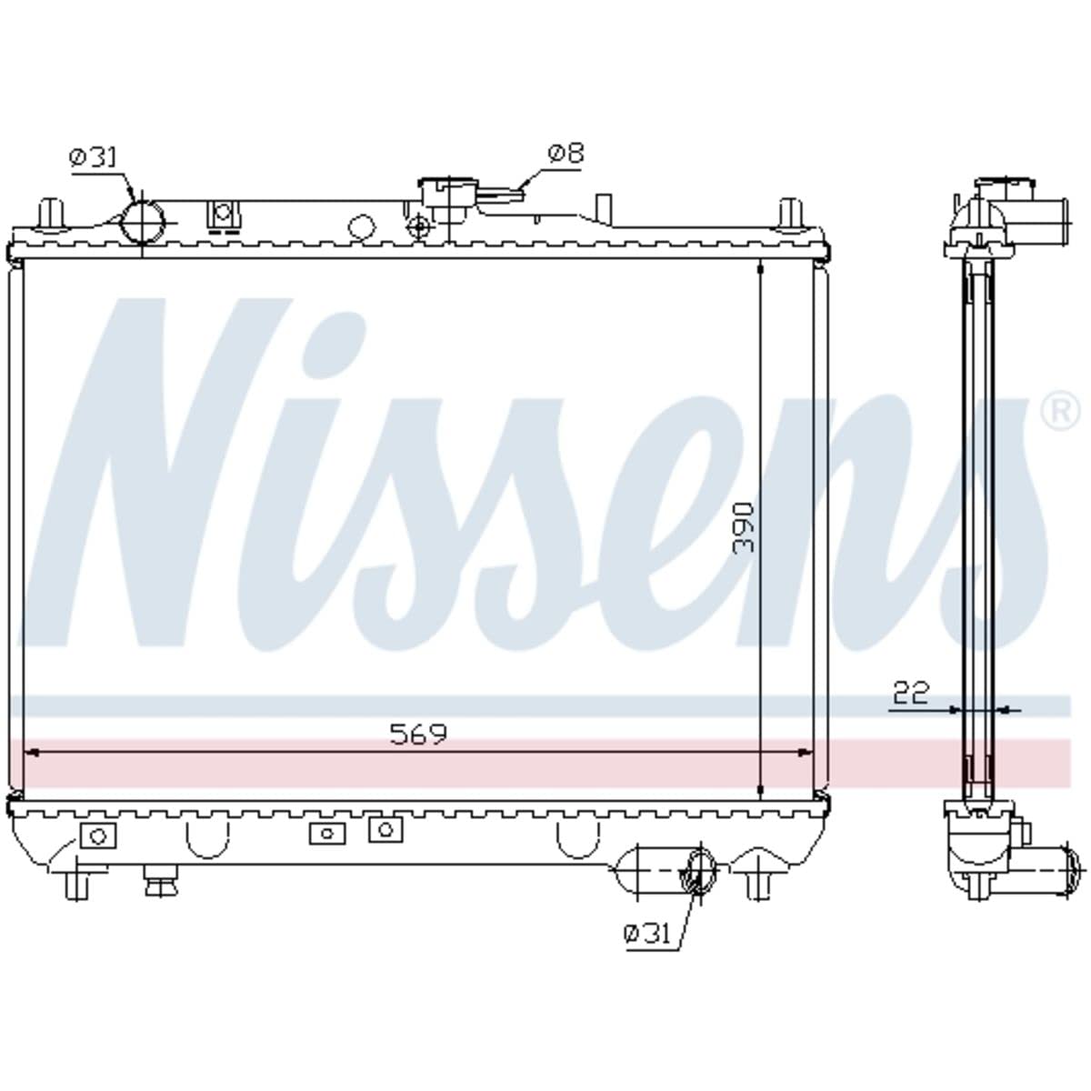 Nissens 62409A Kühler, Motorkühlung von Nissens