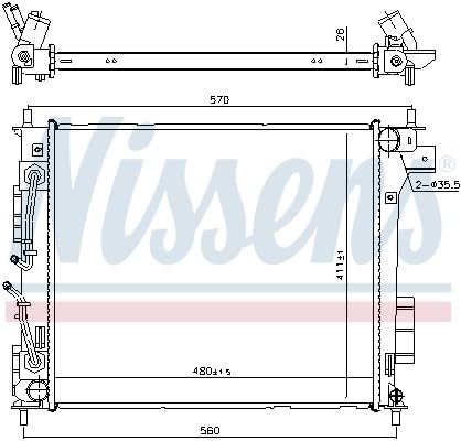 Nissens 666205 Kühlmittel des Motor von Nissens