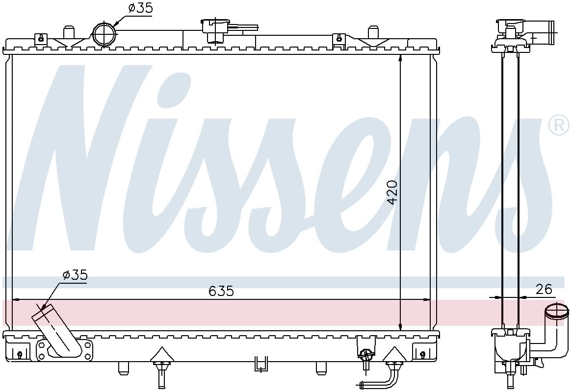 Nissens 68154 Kühler, Motorkühlung von Nissens