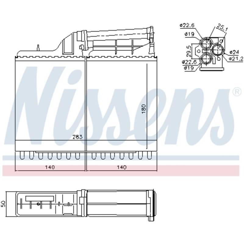 Nissens 70502 Wärmetauscher, Innenraumheizung von Nissens