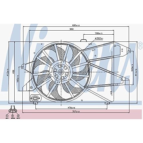 Nissens 85482 Lüfter, Motorkühlung von Nissens
