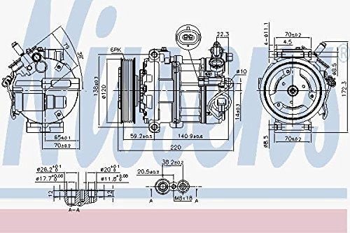 Nissens 890068 Kompressor für Klimaanlage von Nissens