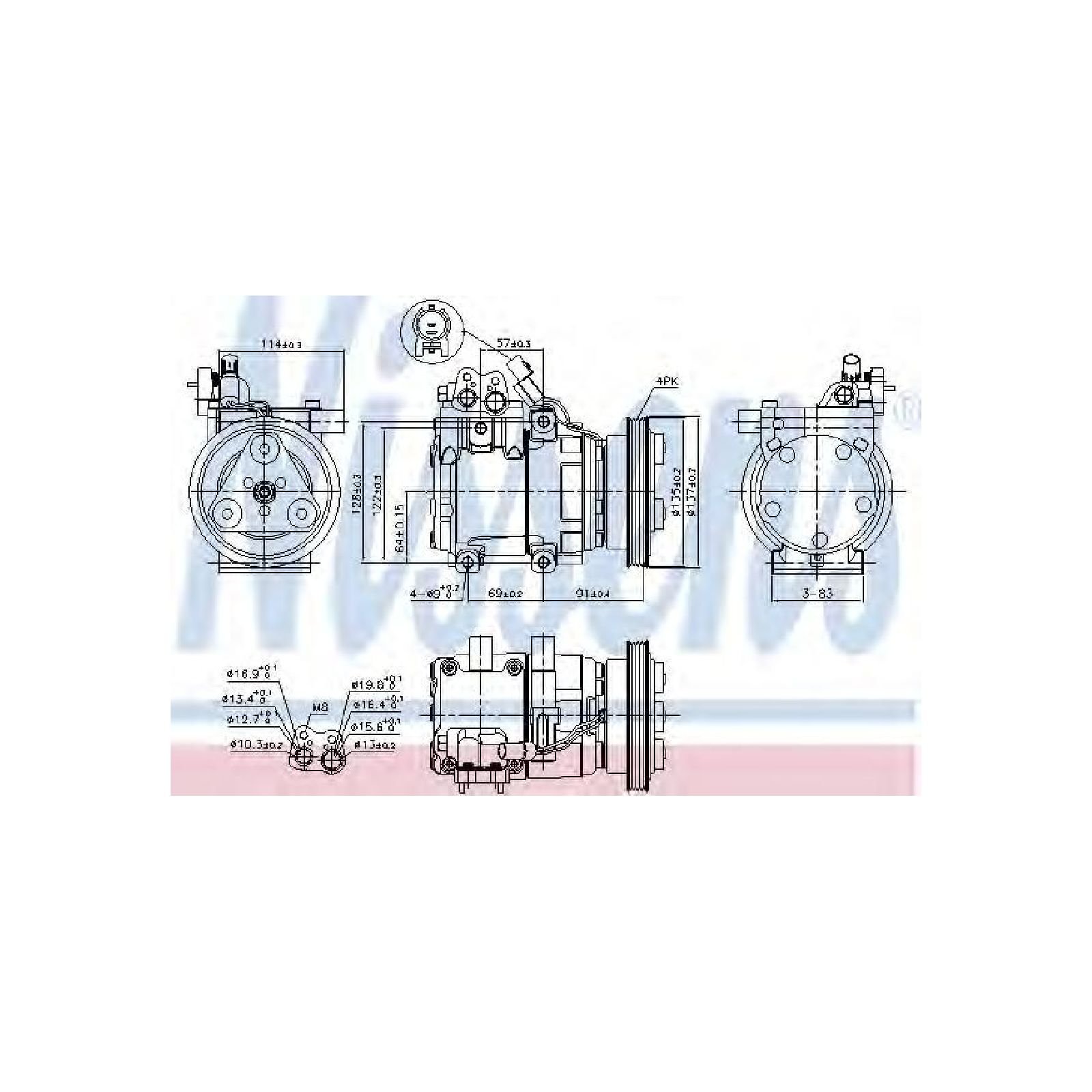 Nissens 89274 Kompressor, Klimaanlage von Nissens