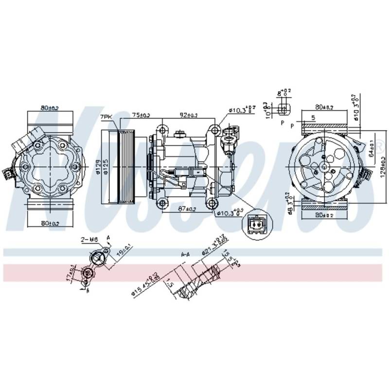 Nissens 89372 Kompressor, Klimaanlage von Nissens