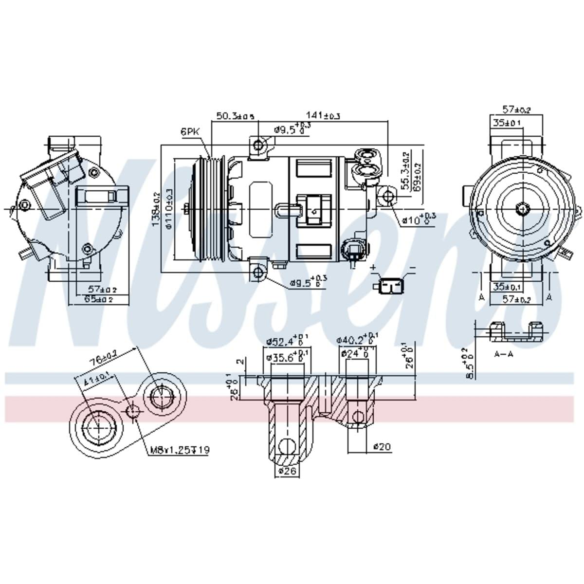 Nissens 89400 Kompressor, Klimaanlage von Nissens