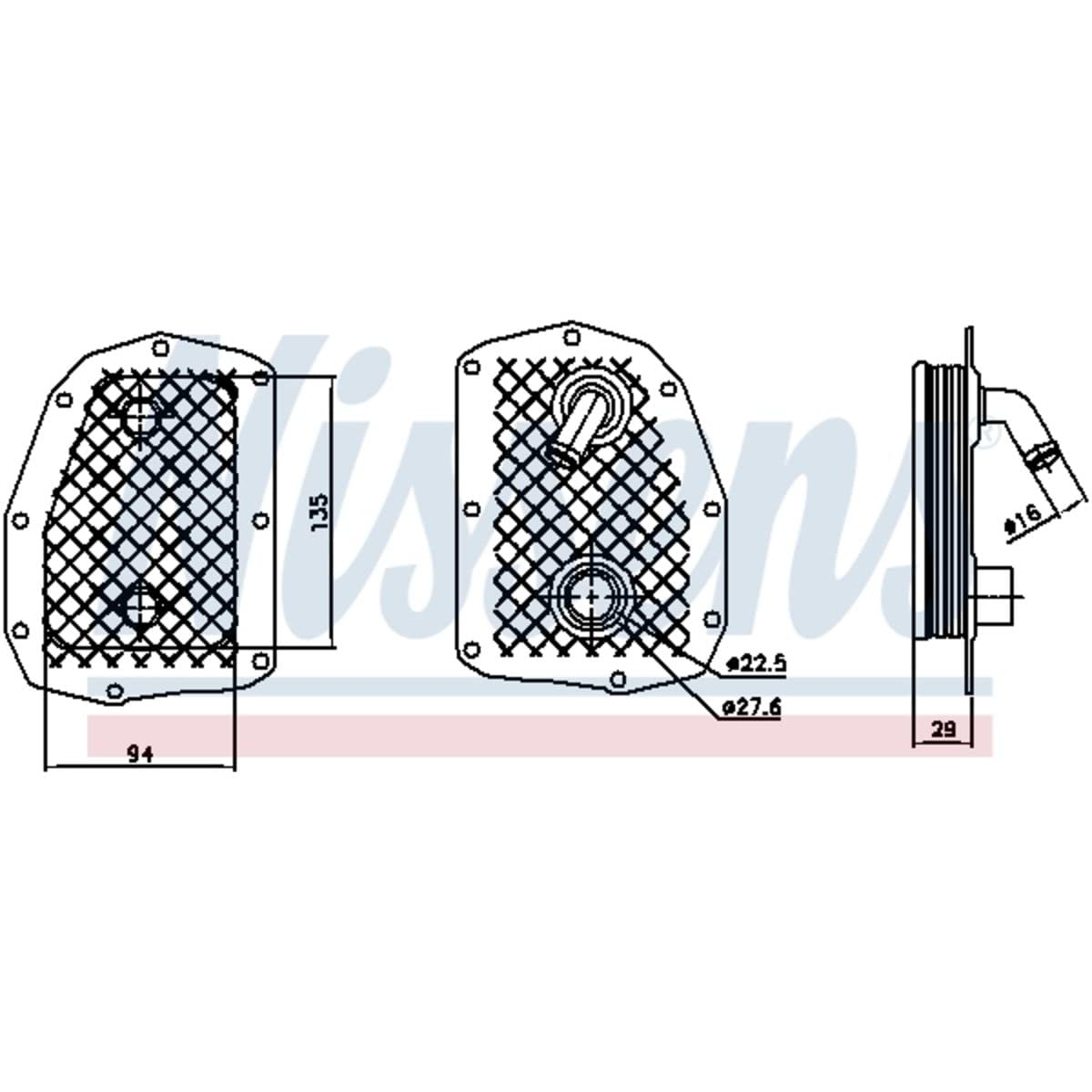 Nissens 90734 Heizkörper Öl-Motor von Nissens