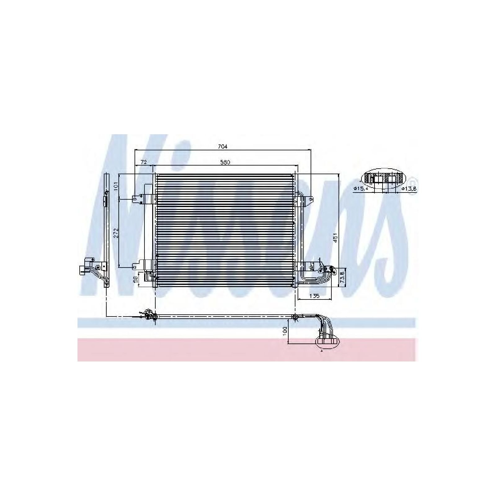 Nissens 94690 Kondensator, Klimaanlage von Nissens