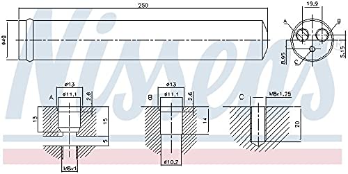 Nissens 95522 Filter deshidratante für Klimaanlage von Nissens