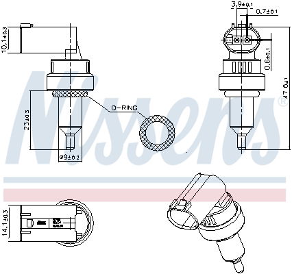 Sensor, Kühlmitteltemperatur Nissens 207100 von Nissens