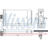 Wärmetauscher, Innenraumheizung NISSENS 707293 von Nissens