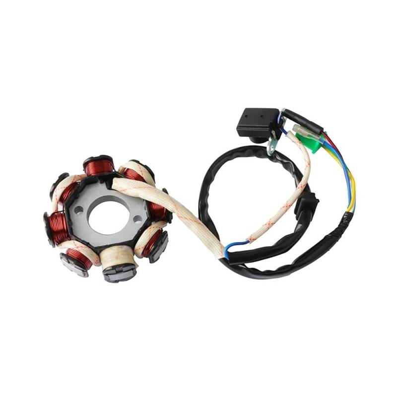 Motorrad Statorspule Motorrad Magneto Stator Zündung Generator 8 Pole Spule Für 4 Takt GY6 125 GY6 150cc Roller Moped ATV Go Kart Zubehör von Nisza