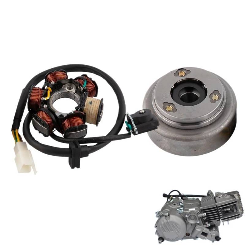 Motorrad Statorspule Motorräder Zündung Magneto Stator Schwungrad Kit Für ZongShen 190cc Z190 W190 1P62YML-2 Starten Motor Dirt Pit Bike ATV von Nisza