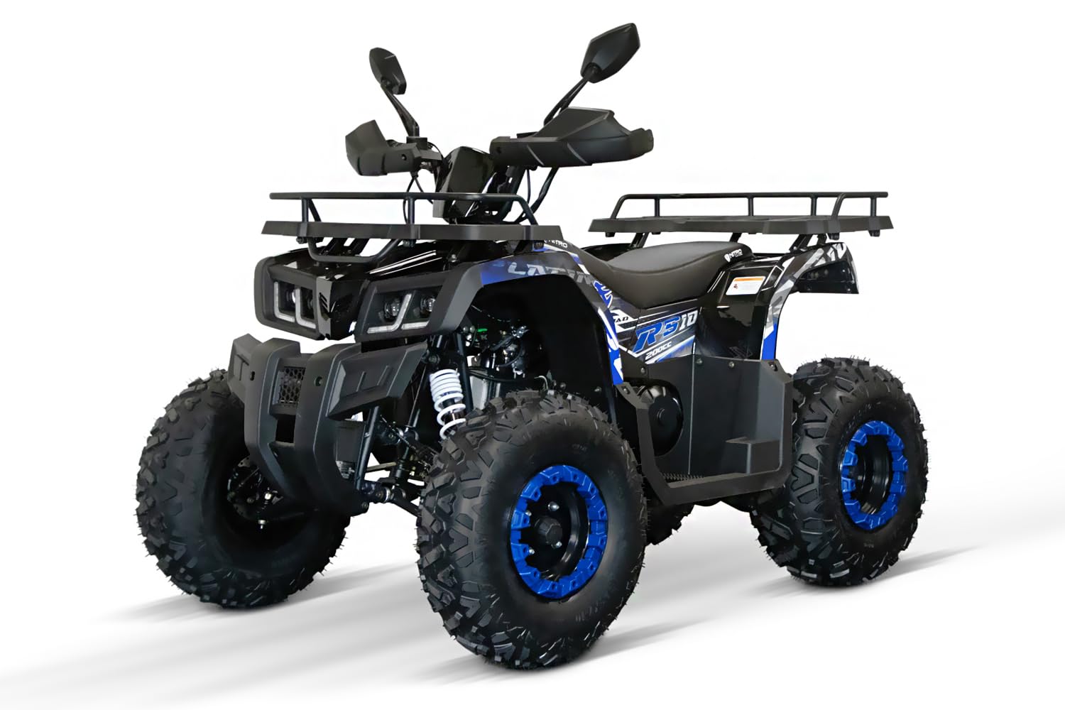 NITRO MOTORS 200cc Maxi Kinder Quad Reptile RS10-CVT Platin, Farbe:Blau von Nitro Motors