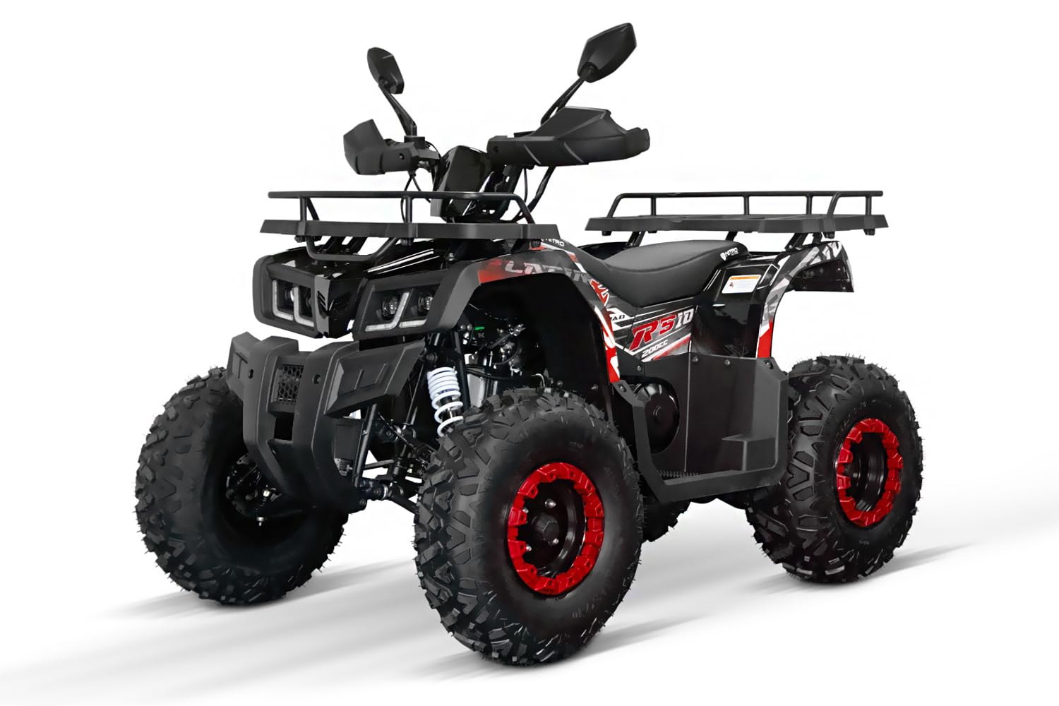 NITRO MOTORS 200cc Maxi Kinder Quad Reptile RS10-CVT Platin, Farbe:Rot von Nitro Motors