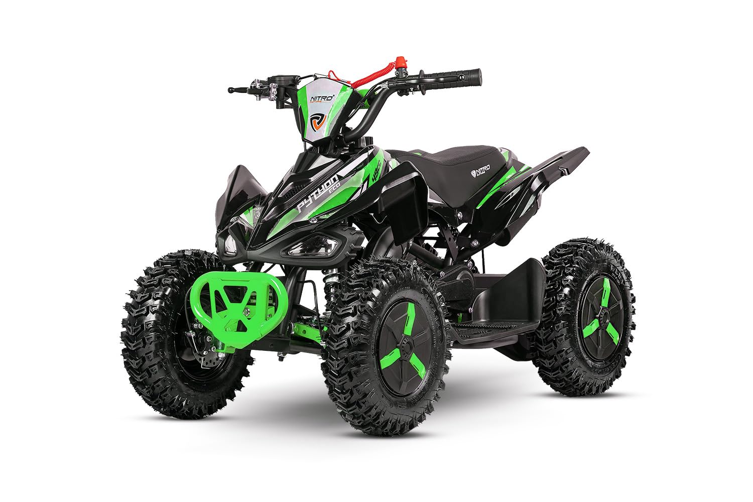 NITRO MOTORS 49cc Mini Kinder Quad Python Snowy-Profile L Sport 6', Farbe:Grün von Nitro Motors