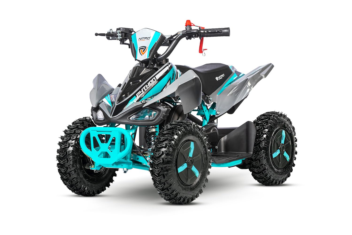 NITRO MOTORS 49cc Mini Kinder Quad Python Snowy-Profile L Sport 6', Farbe:Hellblau von Nitro Motors