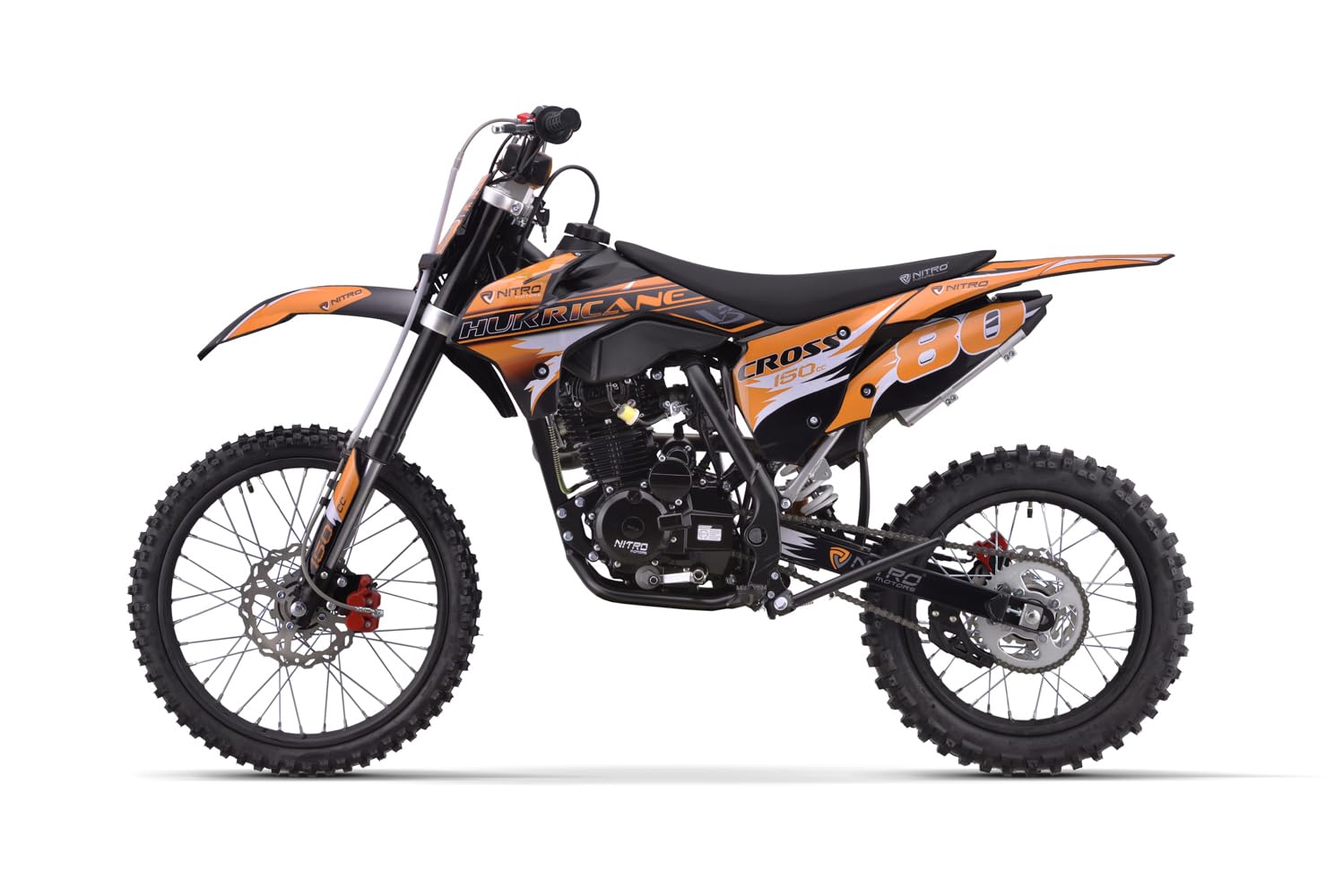 Nitro Motors 150cc Dirtbike BRX V3 19/16 Kick und E-Start, Farbe:Orange von Nitro Motors