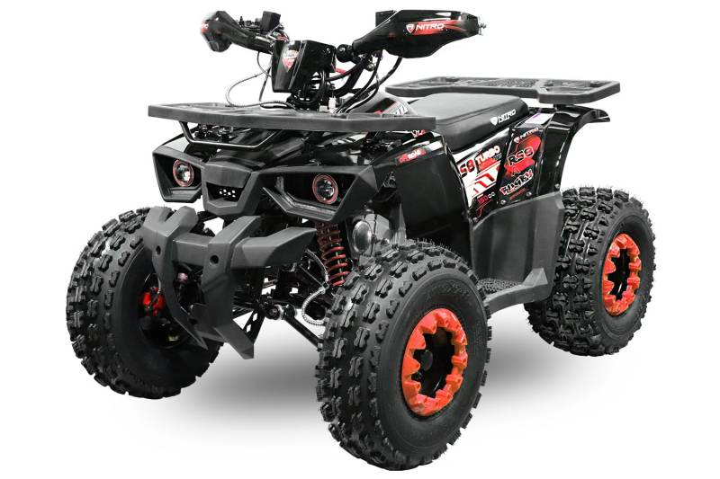 Nitro Motors Rugby RS8-3G V2 midi Quad 150cc 8 Zoll Semi-Automatik mit RG Kinderquad ATV Platin Line, Farbe:Rot von Nitro Motors