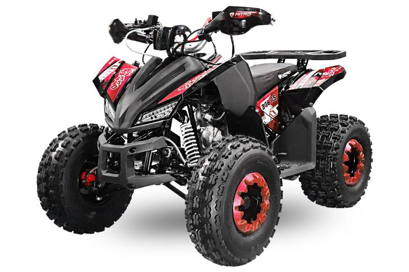 Rizzo RS8-3G midi Quad 125cc 8 Zoll Semi- Automatik + RG Kinderquad, Farbe:Rot von Nitro Motors